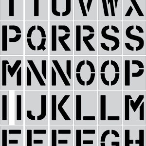 36" x 16" Alphabet Kit Parking Lot Pavement Marking Stencil