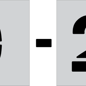 6" Double Digit Extension Number Kit 10-20 Parking Lot Pavement Marking Stencils