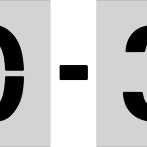 6" Double Digit Extension Number Kit 20-30 Parking Lot Pavement Marking Stencils