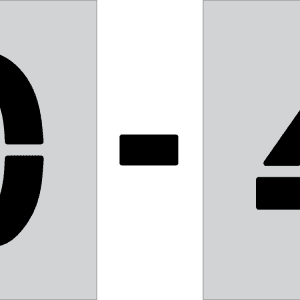 6" Double Digit Extension Number Kit 30-40 Parking Lot Pavement Marking Stencils