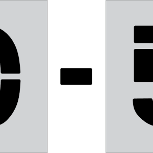 6" Double Digit Extension Number Kit 40-50 Parking Lot Pavement Marking Stencils