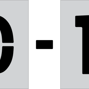 6" Triple Digit Number Kit 100-199 Parking Lot Pavement Marking Stencils