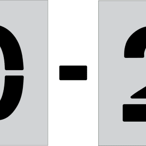 6" Triple Digit Number Kit 200-299 Parking Lot Pavement Marking Stencils