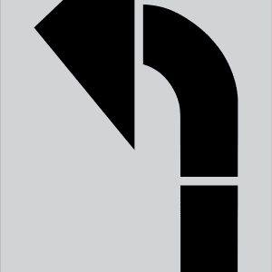 72" Turn Arrow Parking Lot Pavement Marking Stencil