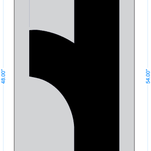 79" Combo Arrow Tail Parking Lot Pavement Marking Stencil