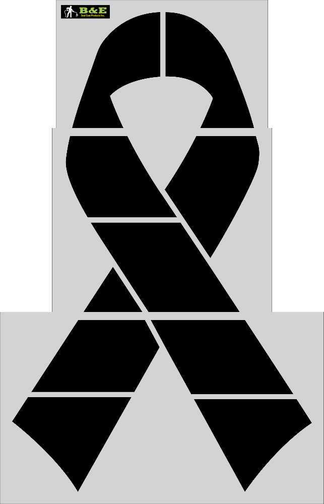 10' x 6.25' Awareness Ribbon 3 pcs Athletic Marking Track & Field Stencil