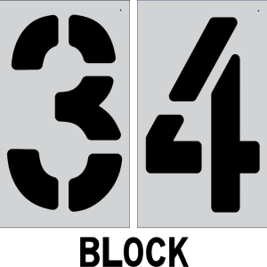 72 In x 42 In Football Field Number Kit Athletic Marking Stencil | B&E Seal Coat Products