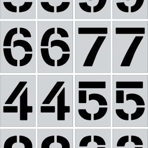 36" X 9" Number Kit Parking Lot Pavement Marking Stencil