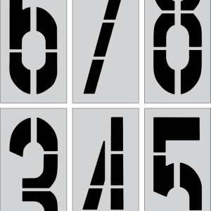 36" x 16" Number Kit Parking Lot Pavement Marking Stencil
