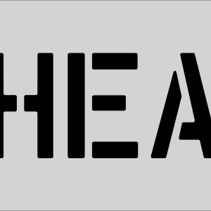 6" AHEAD Stencil Parking Lot Pavement Marking Stencil | B & E Seal Coat Products