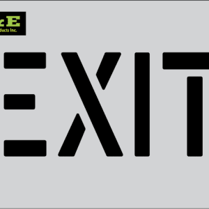 6" Word EXIT Parking Lot Pavement Marking Stencil | B & E Seal Coat Products
