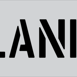 6" Word LANE Parking Lot Pavement Marking Stencil | B & E Seal Coat Products