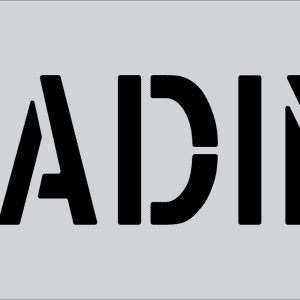 6" Word LOADING Parking Lot Pavement Marking Stencil | B & E Seal Coat Products