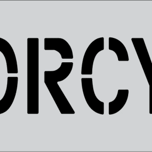 6" Word MOTORCYCLE Parking Lot Pavement Marking Stencil | B & E Seal Coat Products