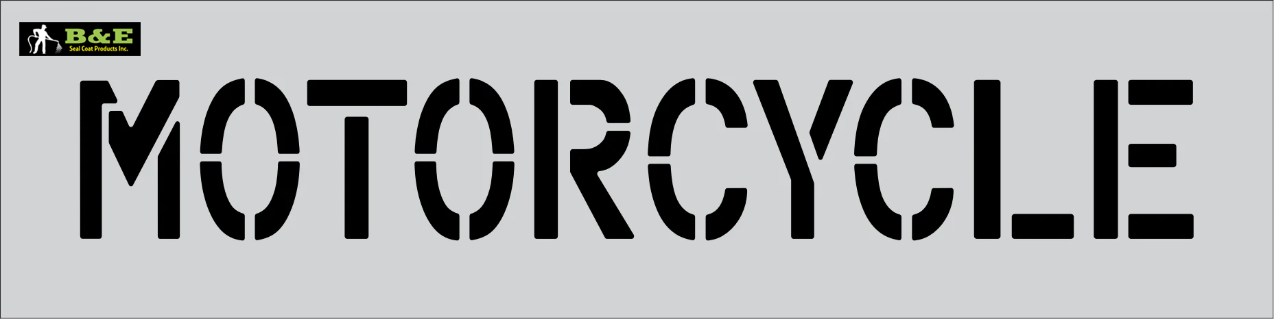 6" Word - MOTORCYCLE Parking Lot Pavement Marking Stencil