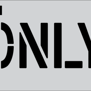 6" Word ONLY Parking Lot Pavement Marking Stencil | B & E Seal Coat Products