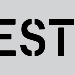 6" Word PEDESTRIAN Parking Lot Pavement Marking Stencil | B & E Seal Coat Products