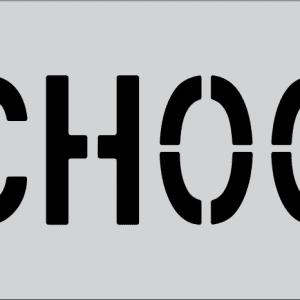 6" Word - SCHOOL Parking Lot Pavement Marking Stencil