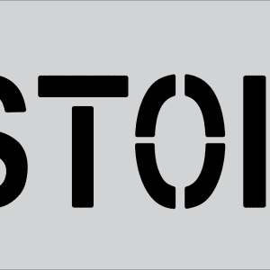 6" Word - STOP Parking Lot Pavement Marking Stencil