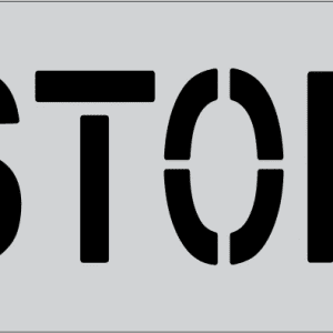 8" Word CUSTOMER Parking Lot Pavement Marking Stencil | B & E Seal Coat Products