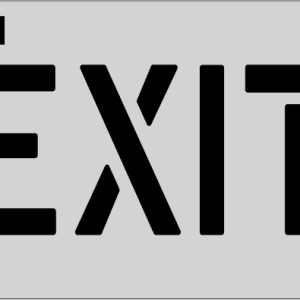 8" Word EXIT Parking Lot Pavement Marking Stencil | B & E Seal Coat Products