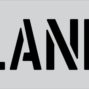 8" Word LANE Parking Lot Pavement Marking Stencil | B & E Seal Coat Products