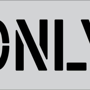 8" Word ONLY Parking Lot Pavement Marking Stencil | B & E Seal Coat Products