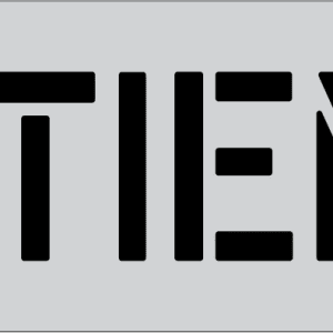 8" Word PATIENT Parking Lot Pavement Marking Stencil | B & E Seal Coat Products