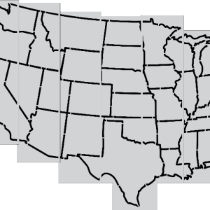 19" x 30" U.S. Map Playground Marking Stencil | B & E Seal Coat Products