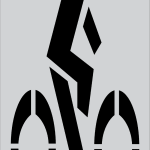72" FHWA/DOT Bicycle Lane Symbol Pavement Marking Stencil