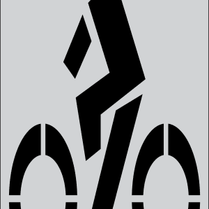 78" Bike Lane Symbol Parking Lot Pavement Marking Stencil