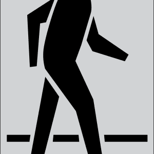 78" Pedestrian Crossing Symbol Parking Lot Pavement Marking Stencil