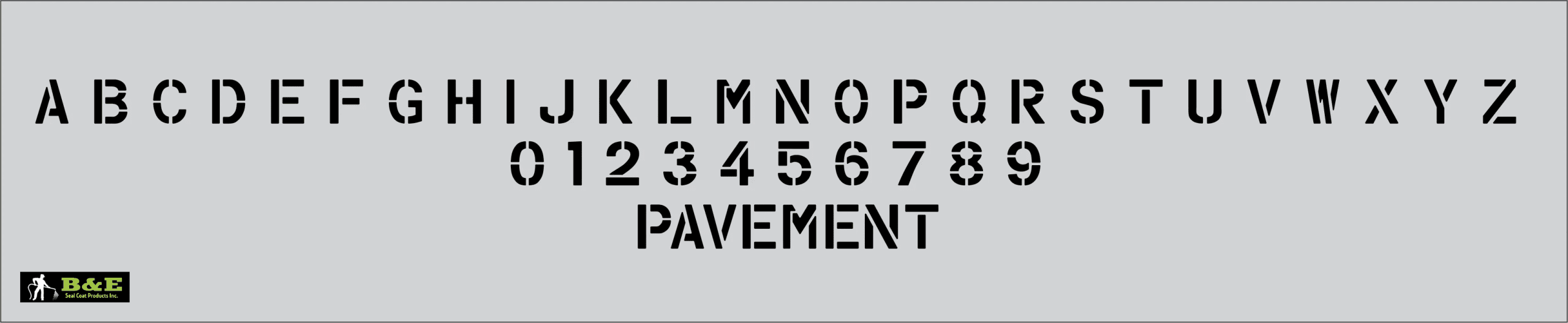 24" x 12" Character Word Stencil