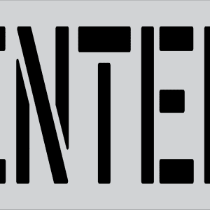 36" x 12" Word - ENTER Parking Lot Pavement Marking Stencil