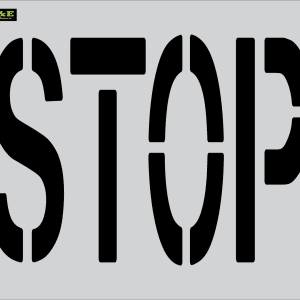 36" x 12" Word - STOP Parking Lot Pavement Marking Stencil