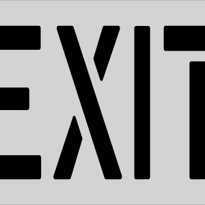 36" x 16" Word - EXIT Parking Lot Pavement Marking Stencil