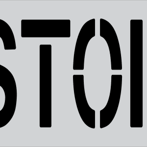 36" x 16" Word - STOP Parking Lot Pavement Marking Stencil