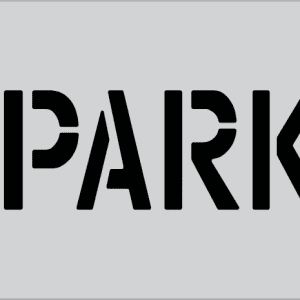 4" Word - NO PARKING Parking Lot Pavement Marking Stencil