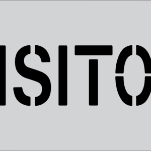 4" Word - VISITOR Parking Lot Pavement Marking Stencil