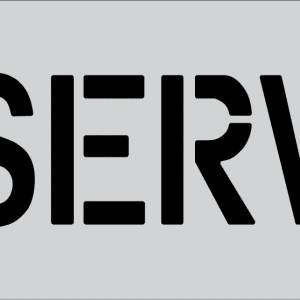 6" Word - RESERVED Parking Lot Pavement Marking Stencil