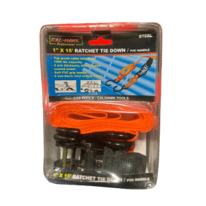1 Inch by 15 Foot Ratchet Tie Down with PVC Handle | B&E Seal Coat Products