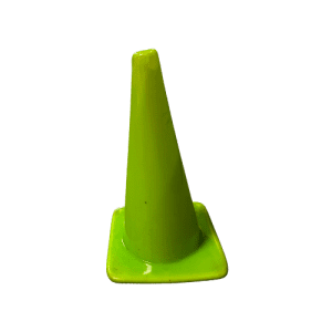 18 Inch All-Lime Green Worksite Safety Cones | B&E Seal Coat Products